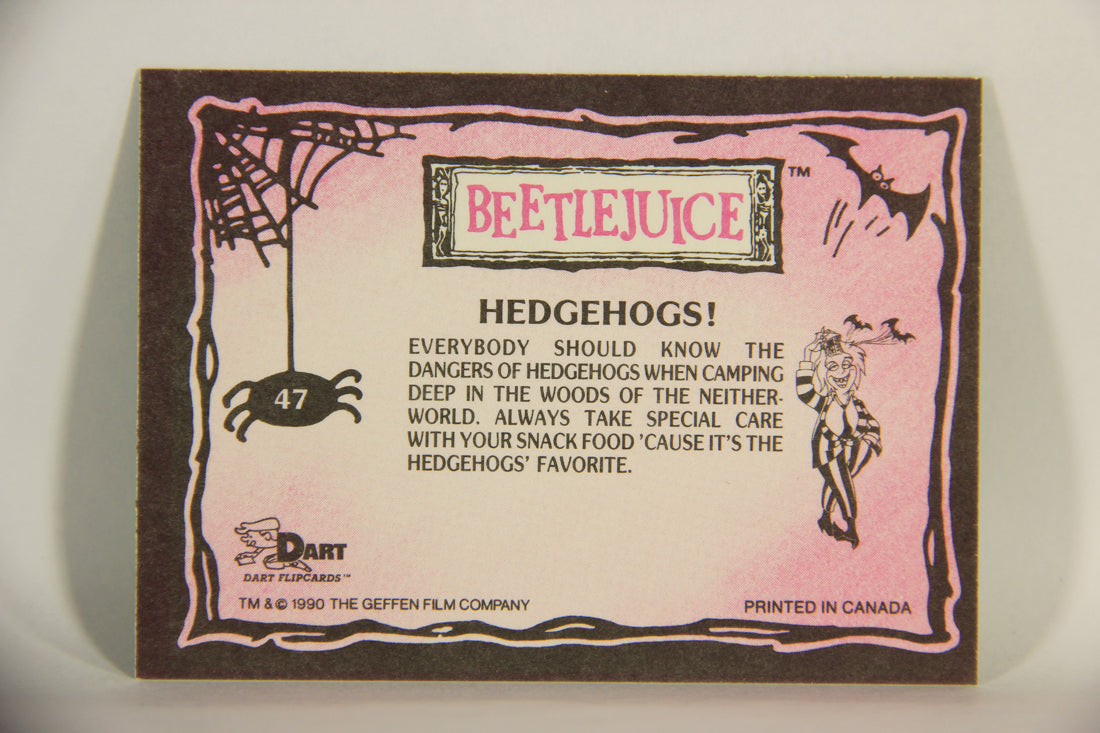 Beetlejuice 1990 Trading Card #47 Hedgehogs ENG L012155