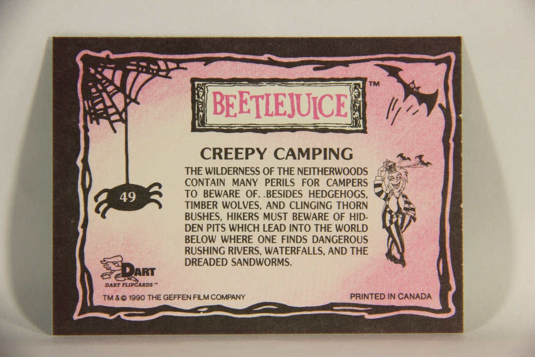 Beetlejuice 1990 Trading Card #49 Creepy Camping ENG L012156