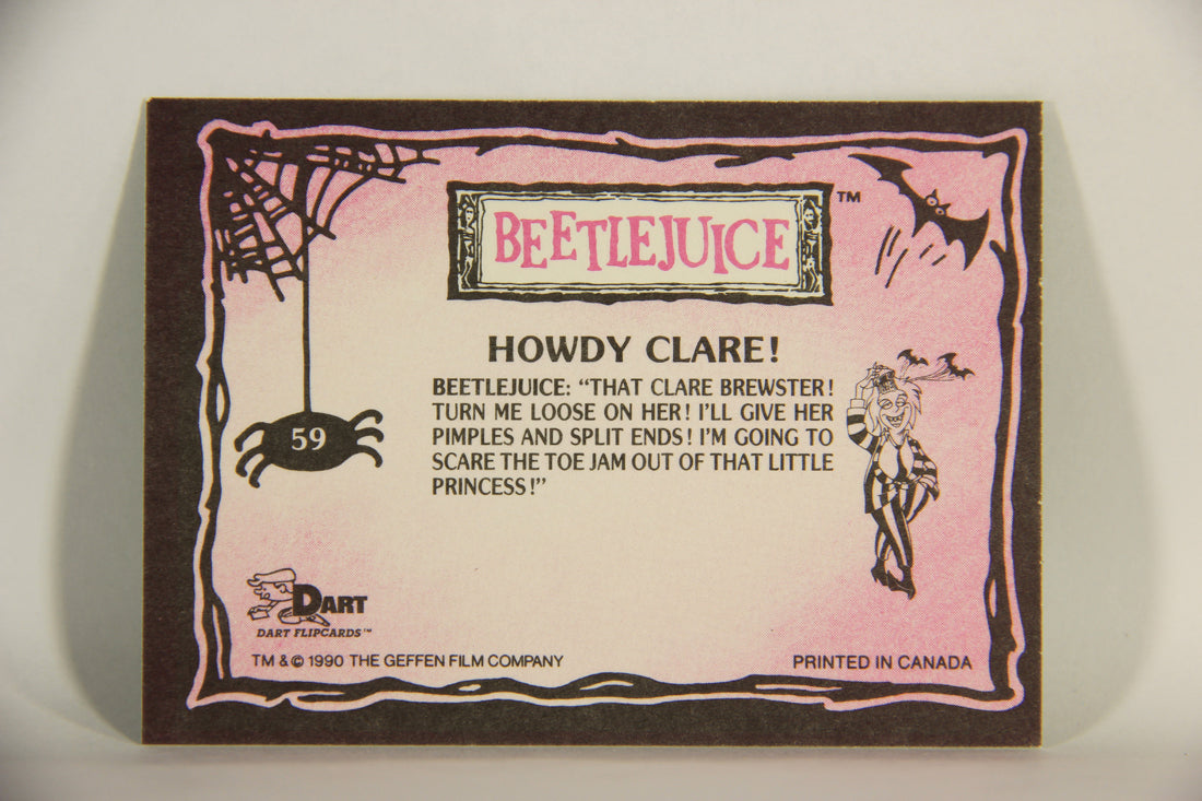 Beetlejuice 1990 Trading Card #59 Howdy Clare ENG L012166