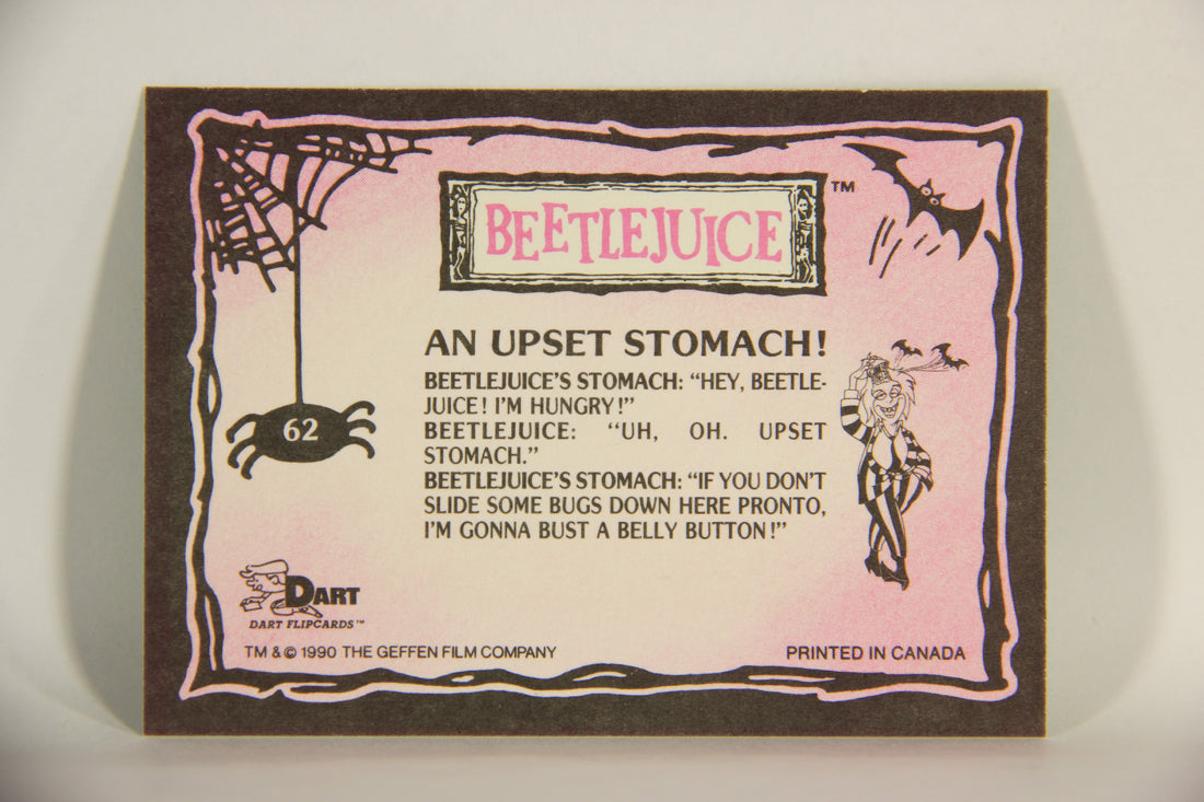 Beetlejuice 1990 Trading Card #62 An Upset Stomach ENG L012169