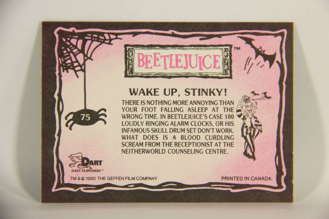 Beetlejuice 1990 Trading Card #75 Wake Up Stinky ENG L012182
