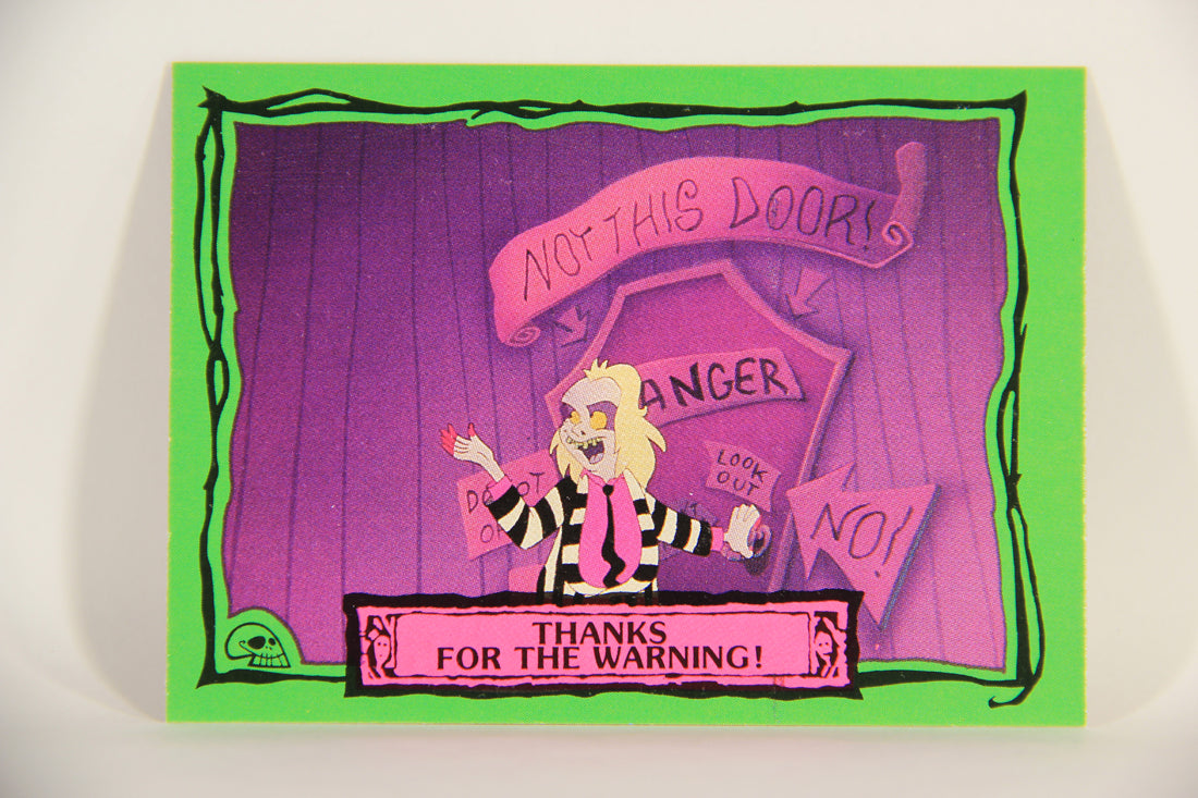 Beetlejuice 1990 Trading Card #77 Thanks For The Warning ENG L012184