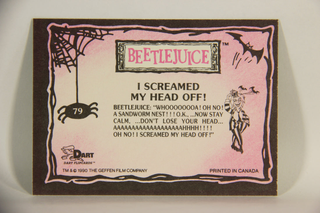 Beetlejuice 1990 Trading Card #79 I Screamed My Head Off ENG L012186