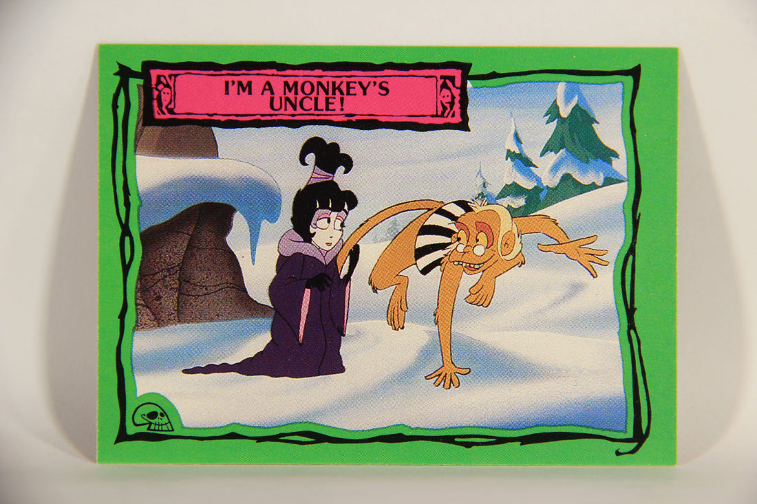 Beetlejuice 1990 Trading Card #80 I'm A Monkey's Uncle ENG L012187