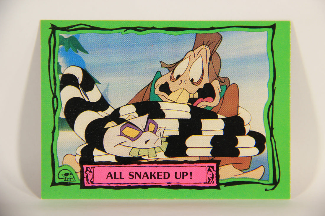 Beetlejuice 1990 Trading Card #81 All Snaked Up ENG L012188