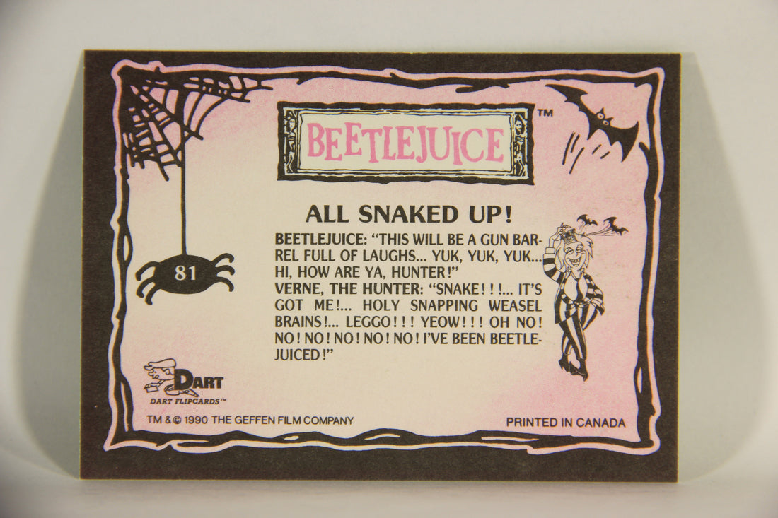 Beetlejuice 1990 Trading Card #81 All Snaked Up ENG L012188