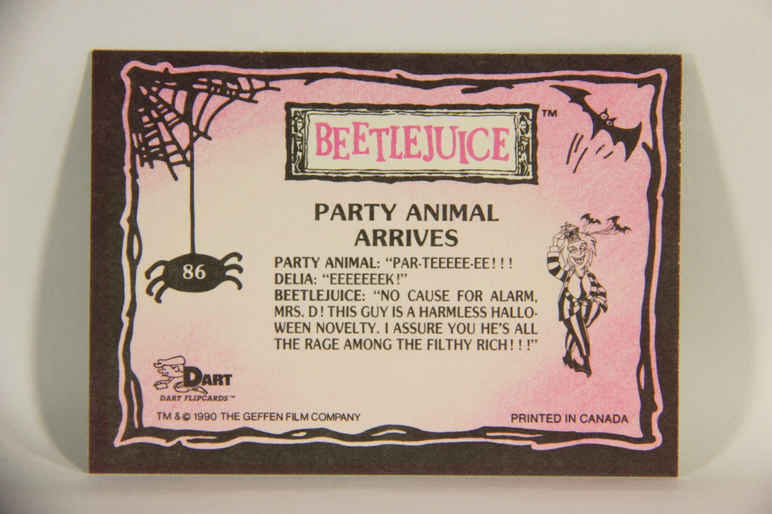Beetlejuice 1990 Trading Card #86 Party Animal Arrives ENG L012193