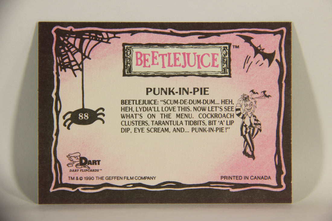 Beetlejuice 1990 Trading Card #88 Punk-In-Pie ENG L012195