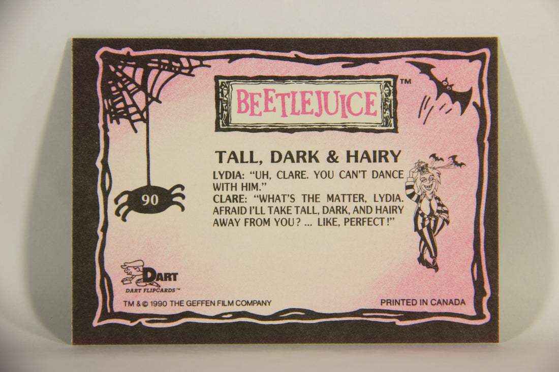 Beetlejuice 1990 Trading Card #90 Tall Dark & Hairy ENG L012197