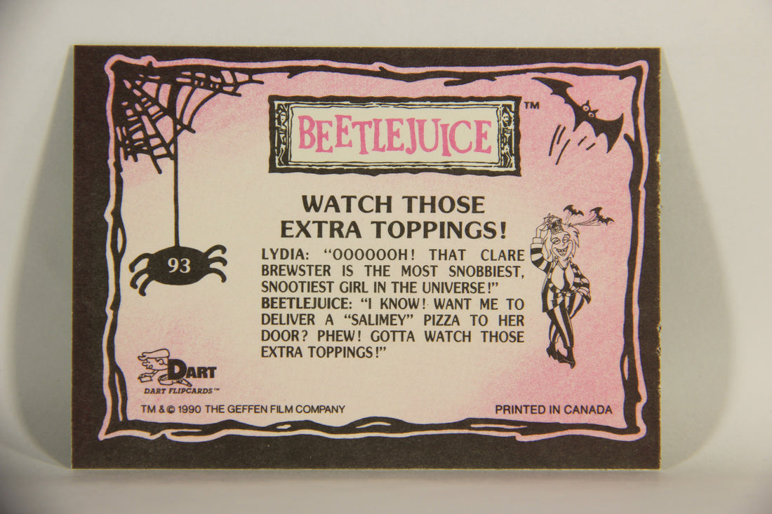 Beetlejuice 1990 Trading Card #93 Watch Those Extra Toppings ENG L012200