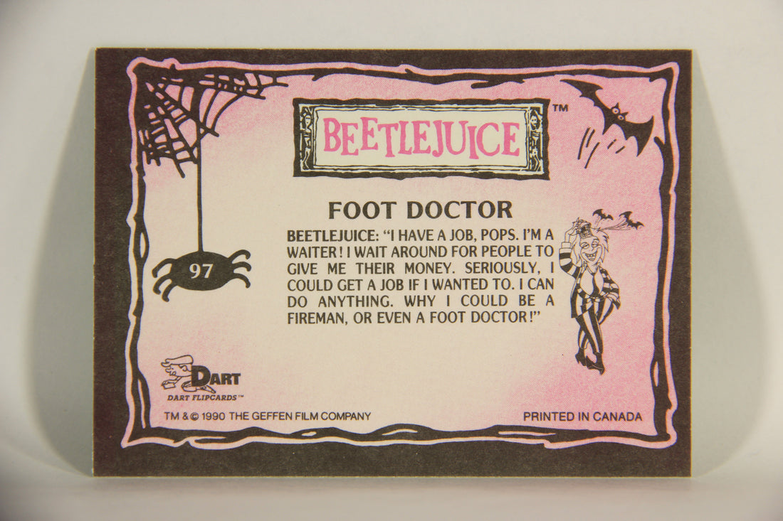 Beetlejuice 1990 Trading Card #97 Foot Doctor ENG L012204