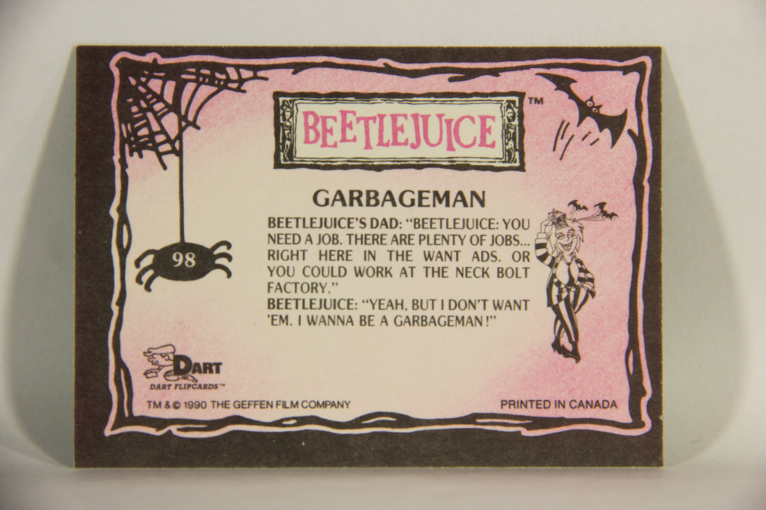 Beetlejuice 1990 Trading Card #98 Garbageman ENG L012205