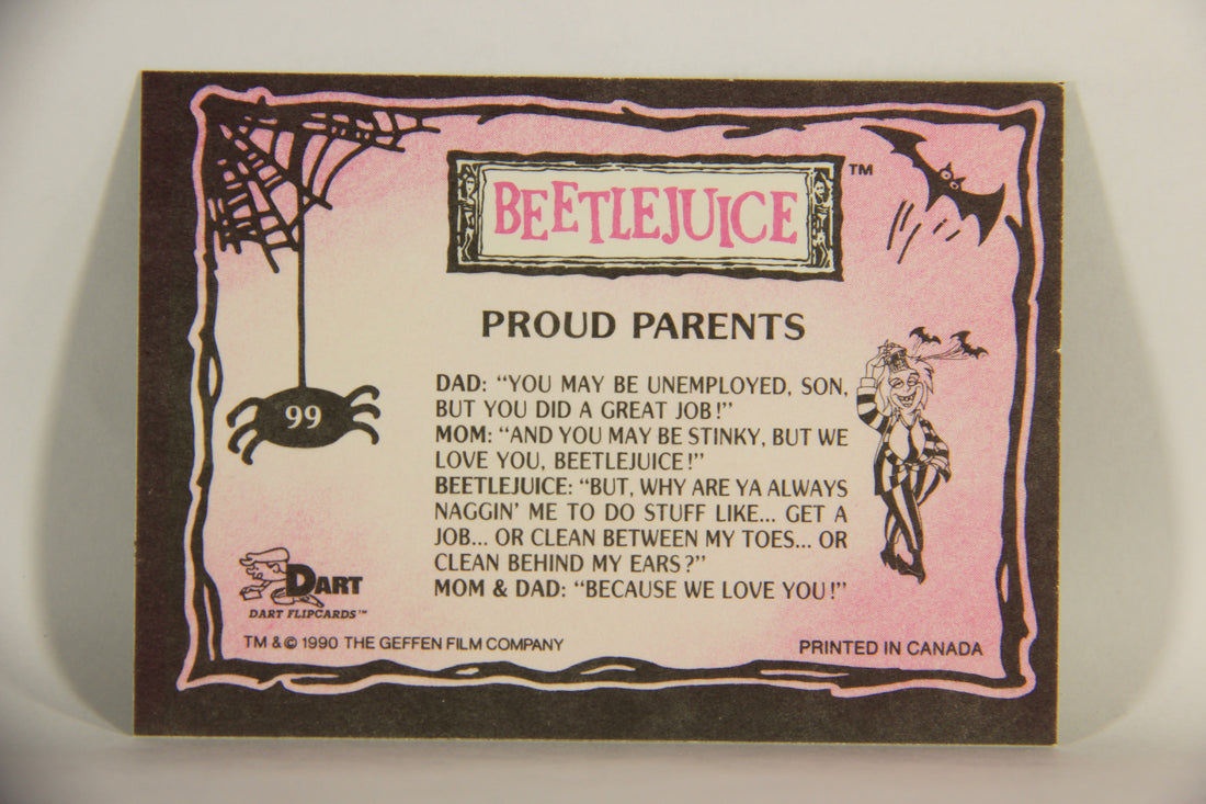 Beetlejuice 1990 Trading Card #99 Proud Parents ENG L012206