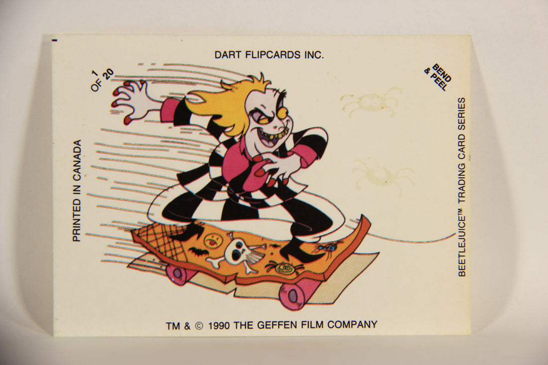 Beetlejuice 1990 Trading Card Glow In The Dark Sticker #1 ENG L012208