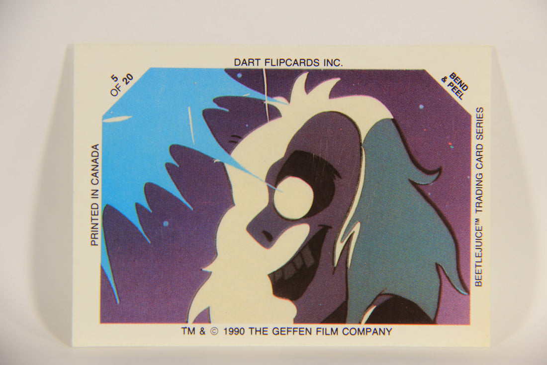 Beetlejuice 1990 Trading Card Glow In The Dark Sticker #5 ENG L012210