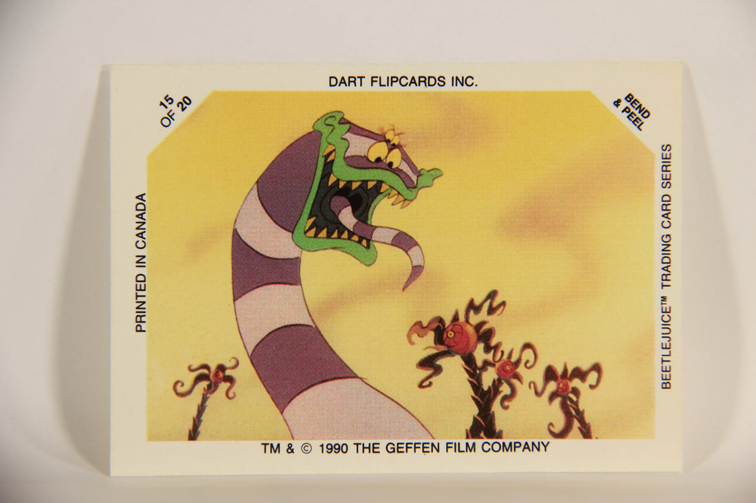 Beetlejuice 1990 Trading Card Glow In The Dark Sticker #15 ENG L012214
