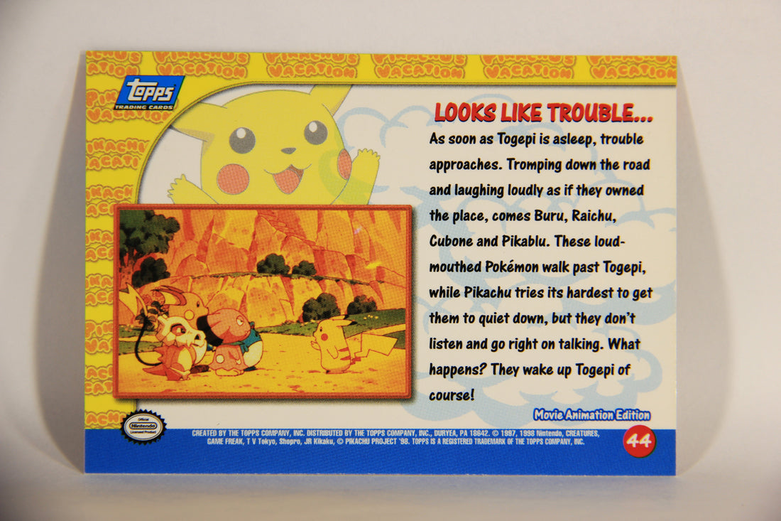 Pokémon Card First Movie #44 Looks Like Trouble Blue Logo 1st Print ENG L012450