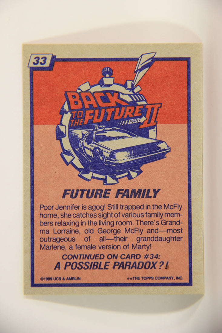 Back To The Future II 1989 Trading Card #33 Future Family L012459
