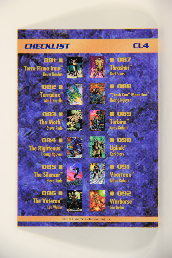 The Creators Universe 1993 Trading Card #CL4 Checklist ENG L012507