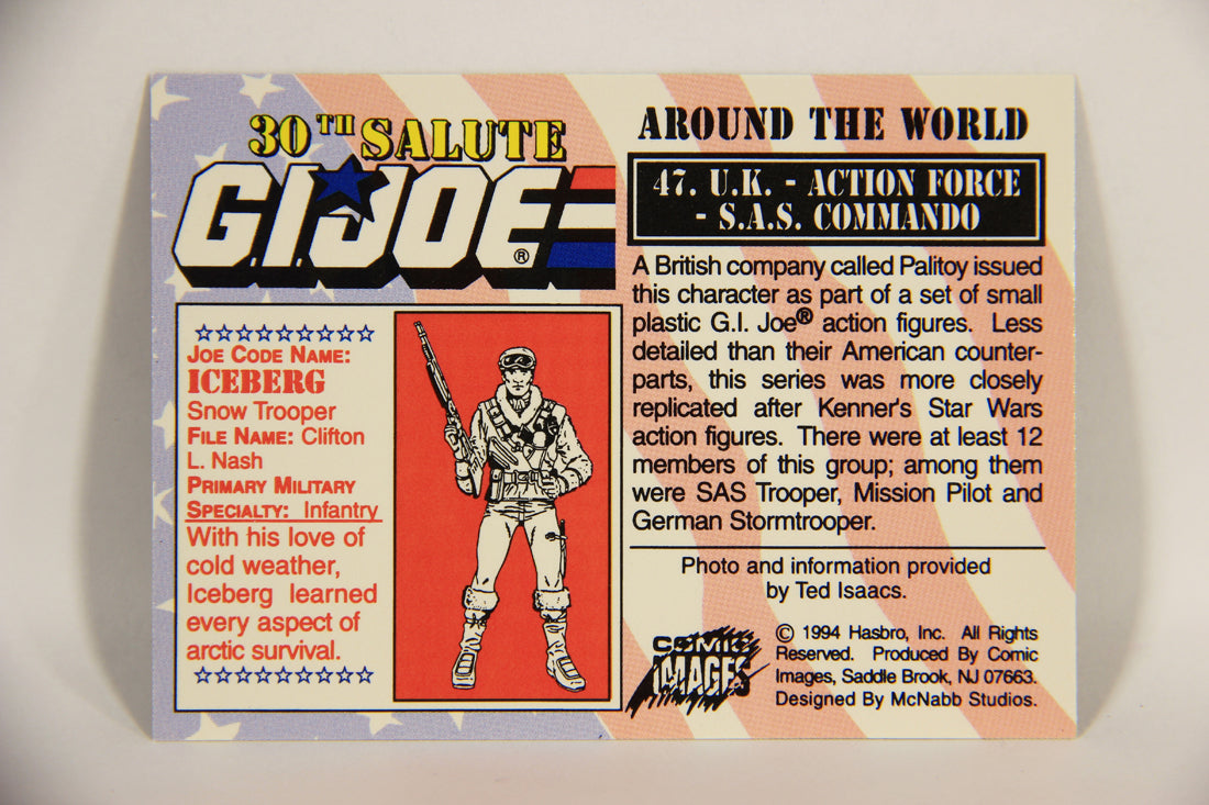 GI Joe 30th Salute 1994 Trading Card NO TOY #47 U.K. - Action Force - S.A.S. Commando ENG L012652