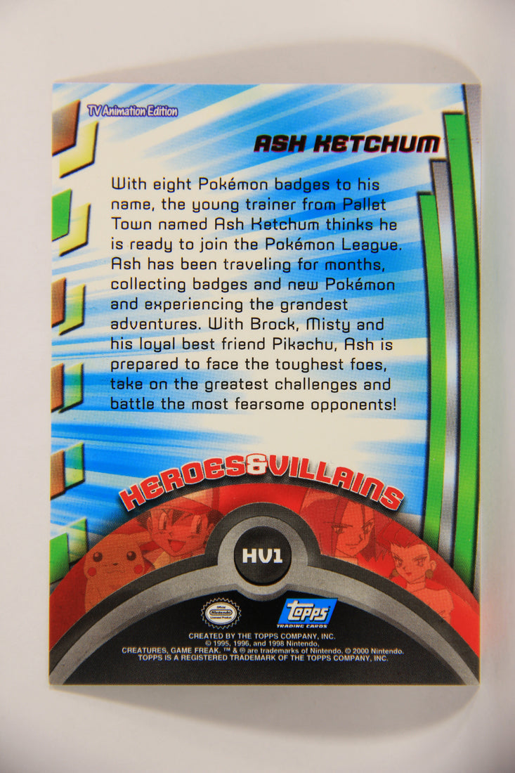 Pokémon Card TV Animation #HV1 Ash Ketchum Blue Logo 1st Print ENG L012687