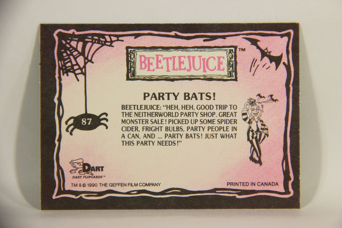 Beetlejuice 1990 Trading Card #87 Party Bats ENG L012701