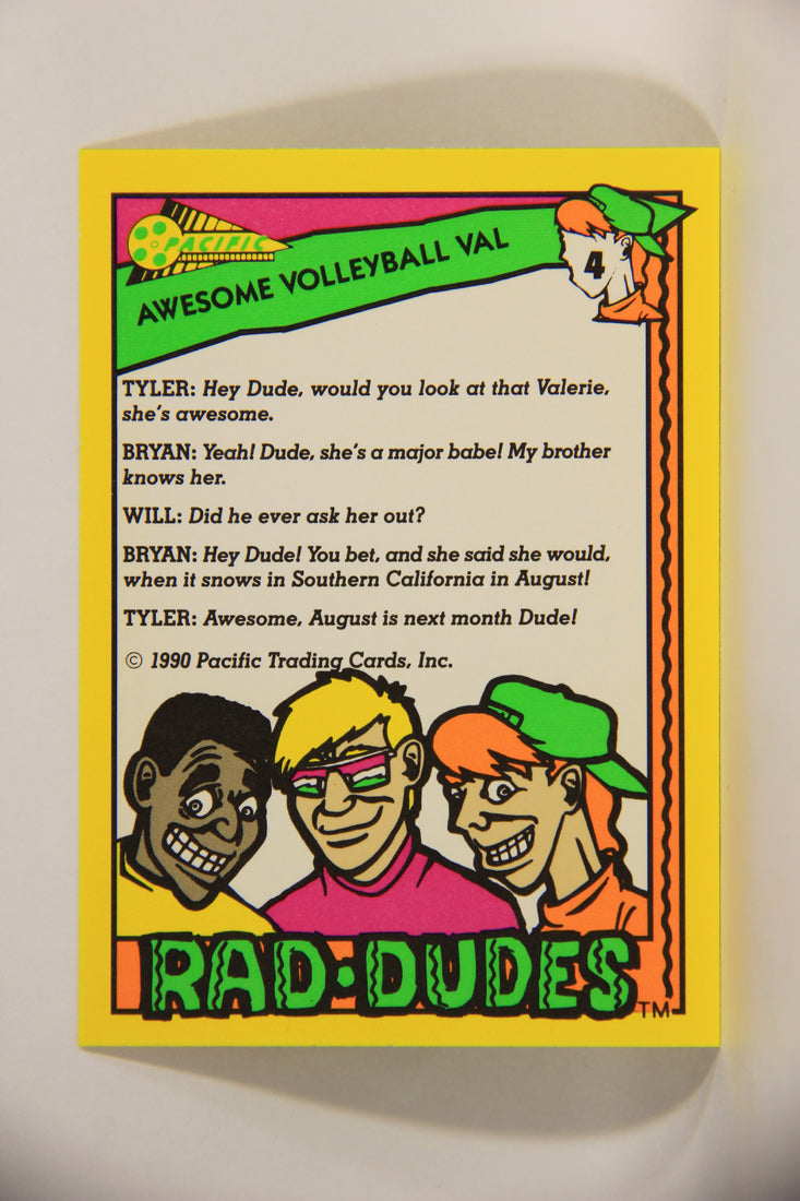 Rad-Dudes 1990 Trading Card #4 Awesome Volleyball Val L012740
