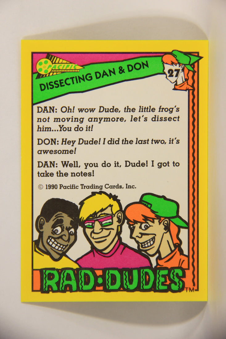Rad-Dudes 1990 Trading Card #27 Dissecting Dan & Don L012763