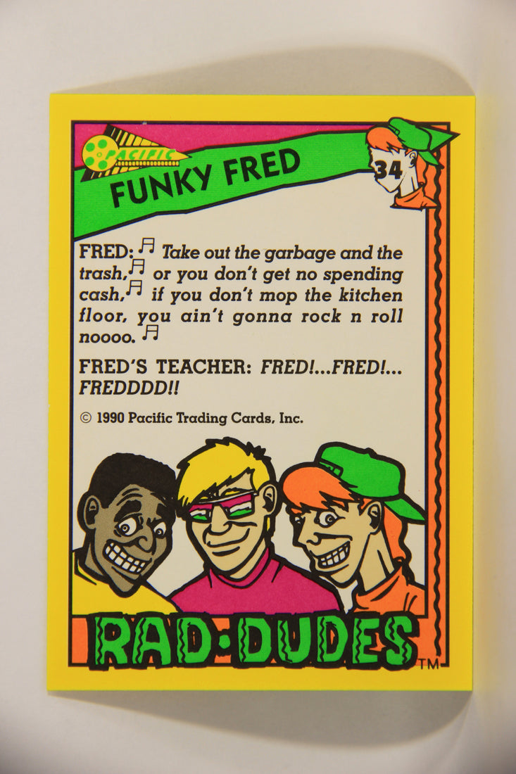 Rad-Dudes 1990 Trading Card #34 Funky Fred L012770