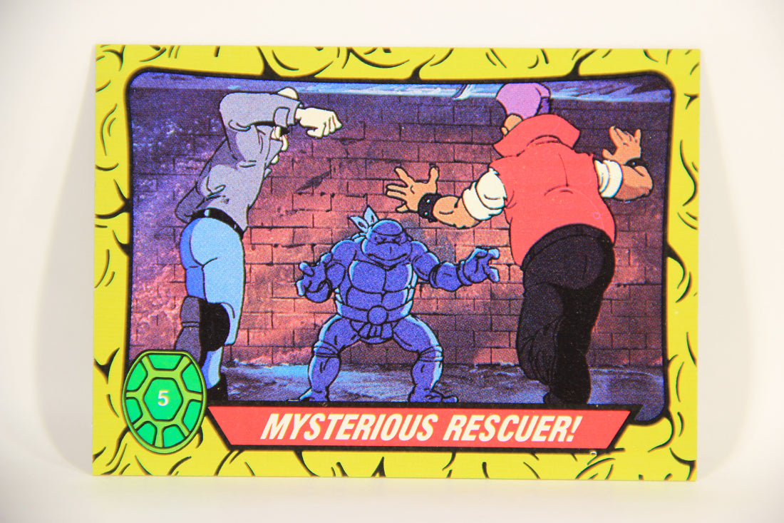 Teenage Mutant Ninja Turtles 1989 Trading Card #5 Mysterious Rescuer ENG L012846