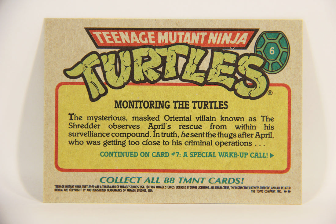 Teenage Mutant Ninja Turtles 1989 Trading Card #6 Monitoring The Turtles ENG L012847