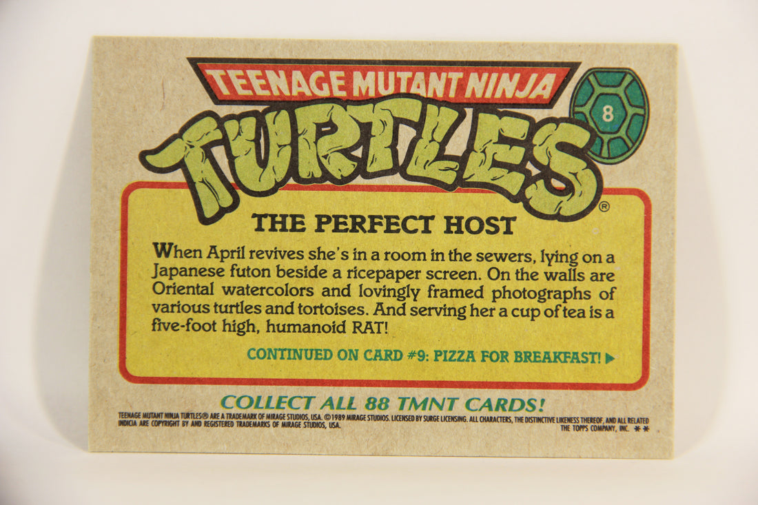 Teenage Mutant Ninja Turtles 1989 Trading Card #8 The Perfect Host ENG L012849