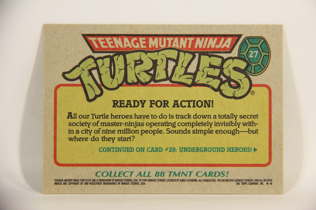 Teenage Mutant Ninja Turtles 1989 Trading Card #27 Ready For Action ENG L012868