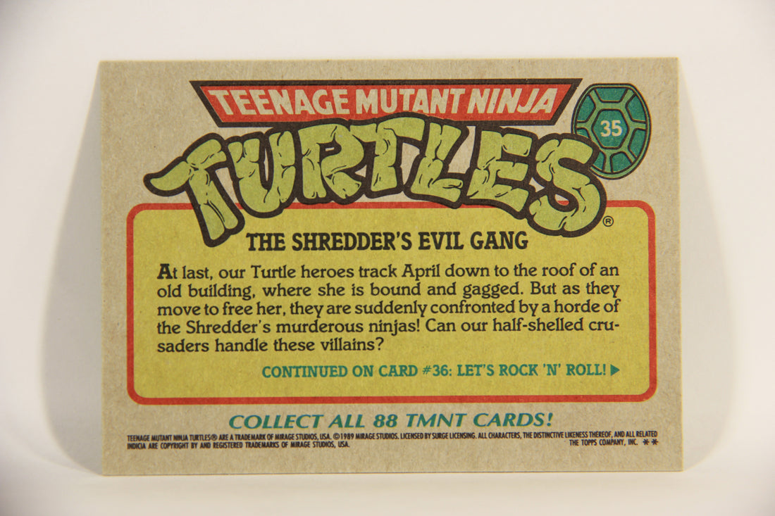 Teenage Mutant Ninja Turtles 1989 Trading Card #35 The Shredder's Evil Gang ENG L012876