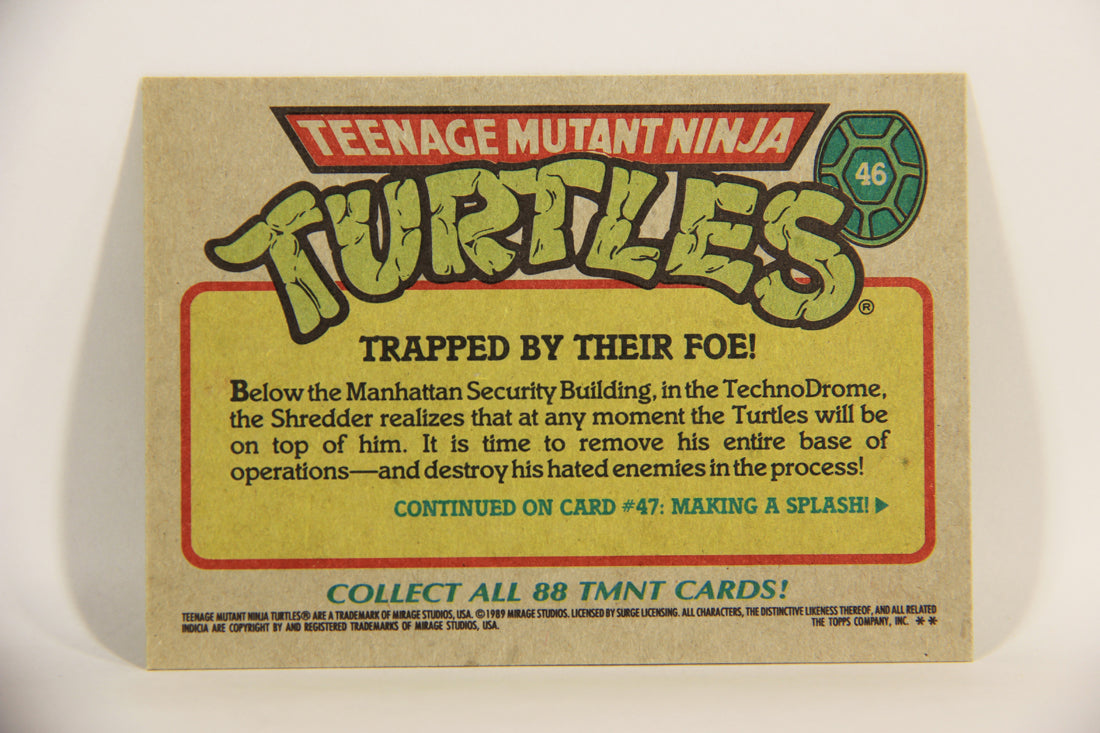 Teenage Mutant Ninja Turtles 1989 Trading Card #46 Trapped By Their Foe ENG L012887
