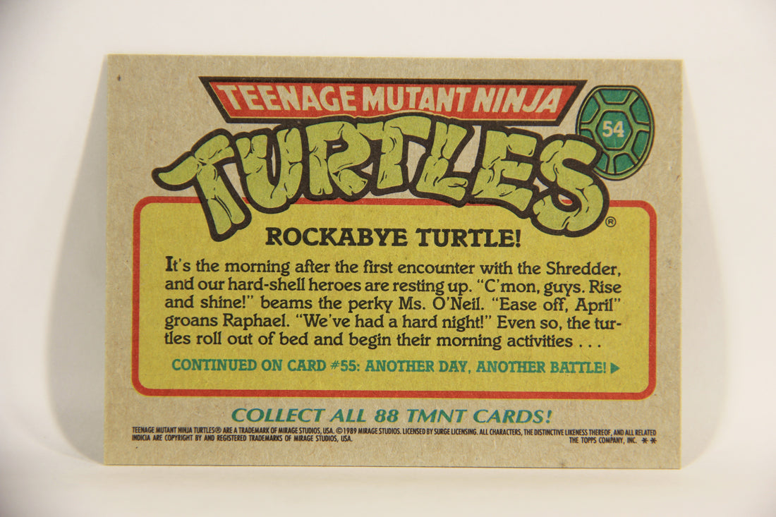 Teenage Mutant Ninja Turtles 1989 Trading Card #54 Rockabye Turtle ENG L012895
