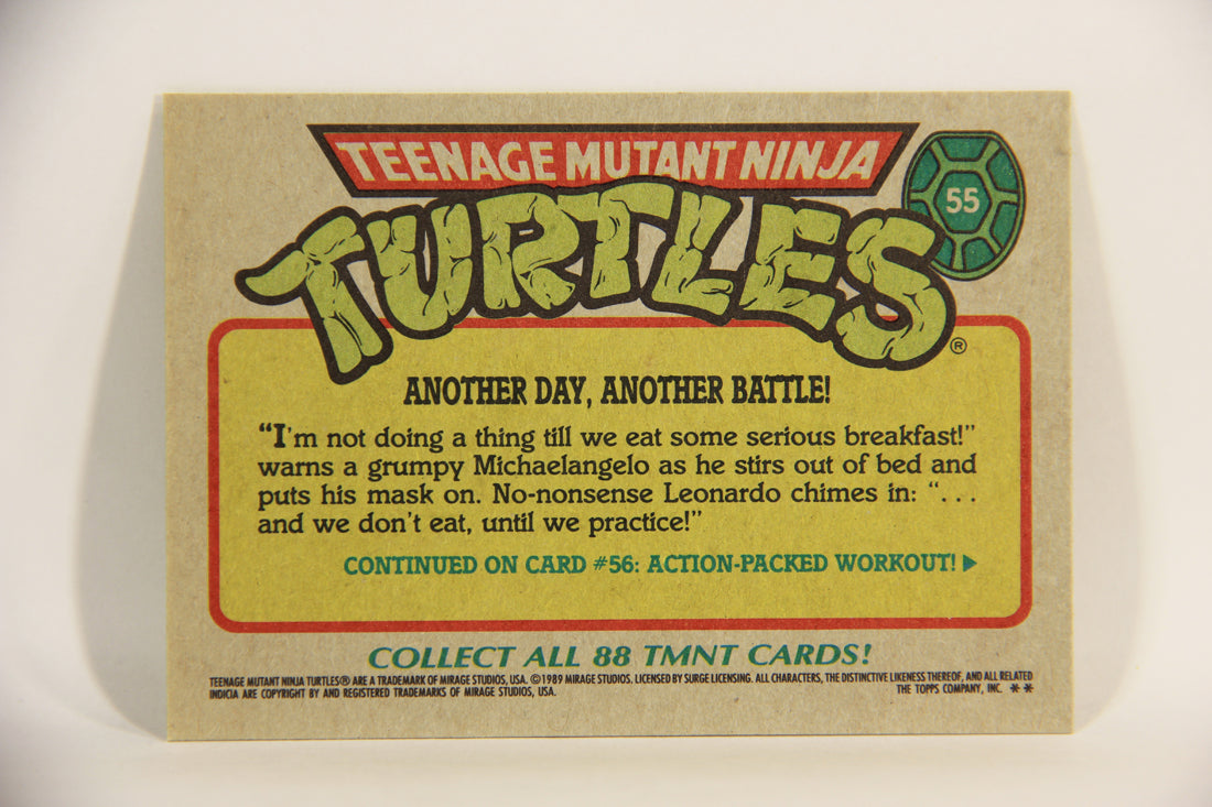 Teenage Mutant Ninja Turtles 1989 Trading Card #55 Another Day Another Battle ENG L012896
