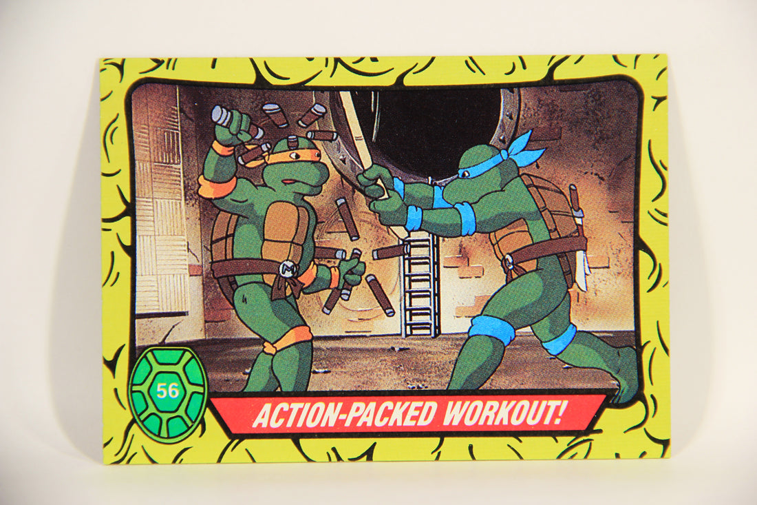 Teenage Mutant Ninja Turtles 1989 Trading Card #56 Action-Packed Workout ENG L012897