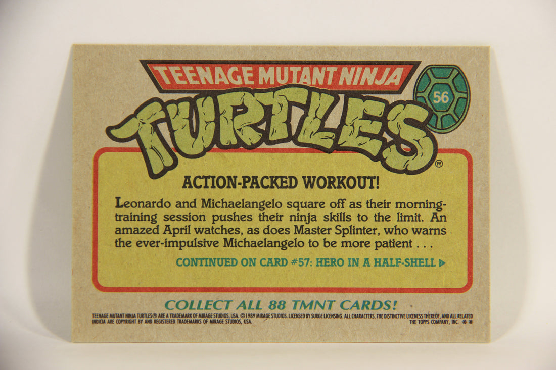 Teenage Mutant Ninja Turtles 1989 Trading Card #56 Action-Packed Workout ENG L012897