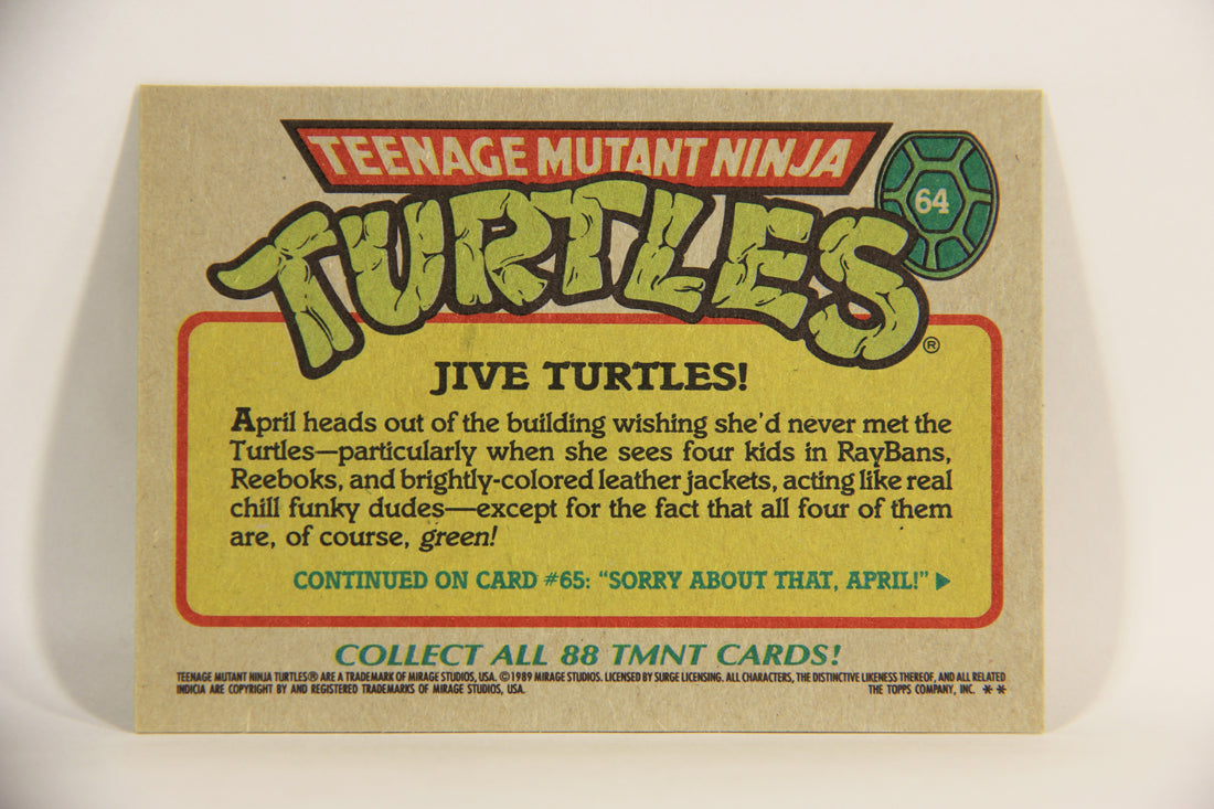 Teenage Mutant Ninja Turtles 1989 Trading Card #64 Jive Turtles ENG L012905