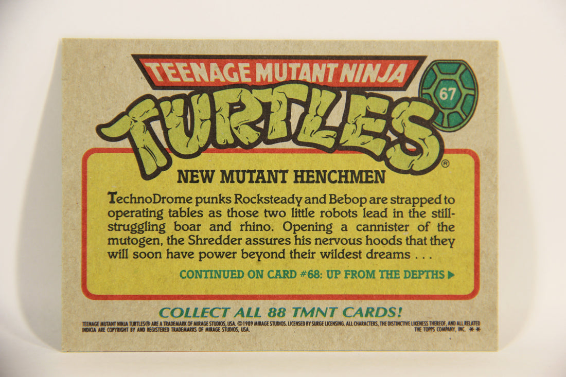 Teenage Mutant Ninja Turtles 1989 Trading Card #67 New Mutant Henchmen ENG L012908