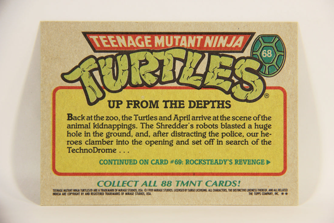 Teenage Mutant Ninja Turtles 1989 Trading Card #68 Up From The Depths ENG L012909