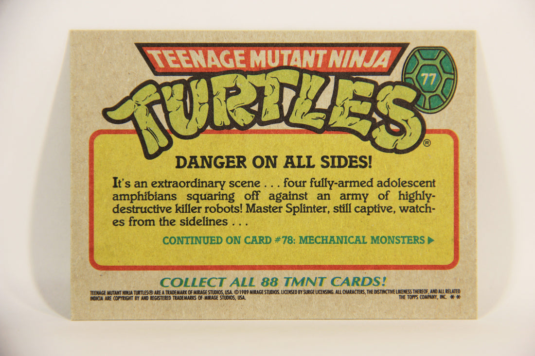 Teenage Mutant Ninja Turtles 1989 Trading Card #77 Danger On All Sides ENG L012918