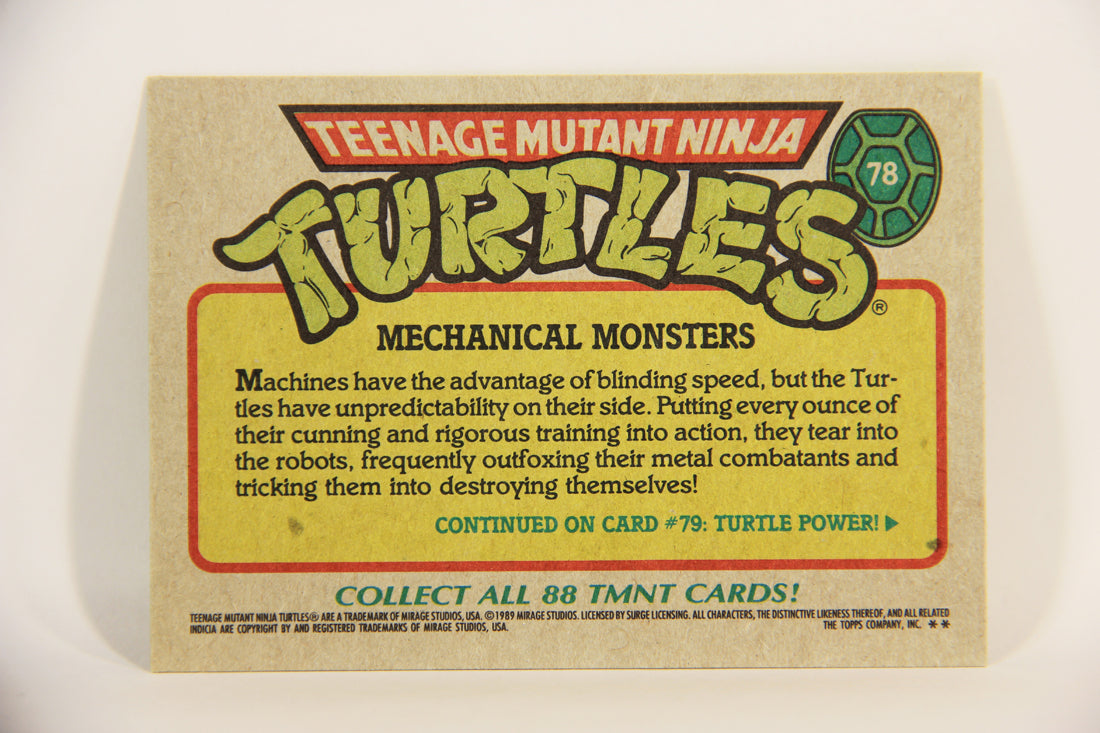 Teenage Mutant Ninja Turtles 1989 Trading Card #78 Mechanical Monsters ENG L012919
