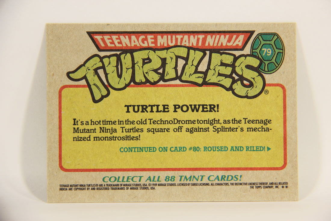 Teenage Mutant Ninja Turtles 1989 Trading Card #79 Turtle Power ENG L012920