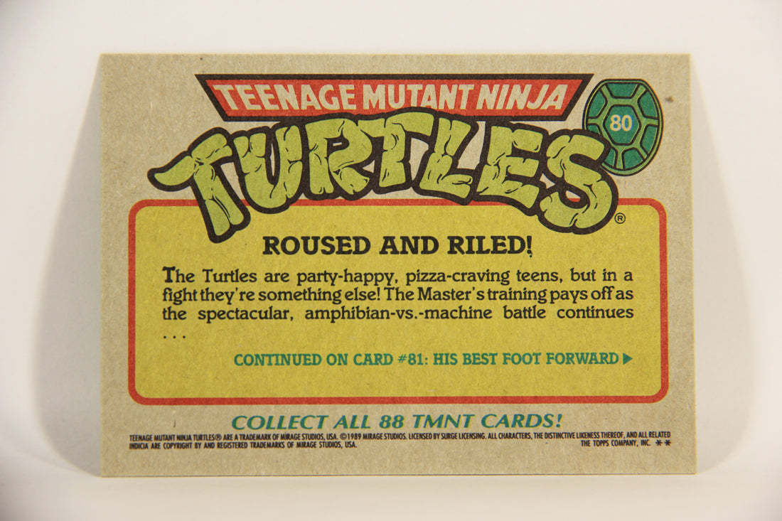 Teenage Mutant Ninja Turtles 1989 Trading Card #80 Roused And Riled ENG L012921