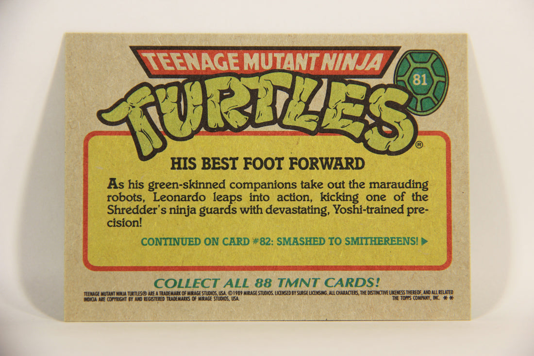 Teenage Mutant Ninja Turtles 1989 Trading Card #81 His Best Foot Forward ENG L012922