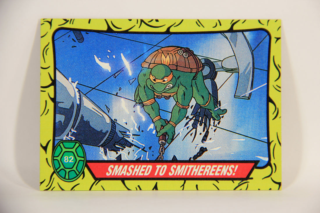 Teenage Mutant Ninja Turtles 1989 Trading Card #82 Smashed To Smithereens ENG L012923
