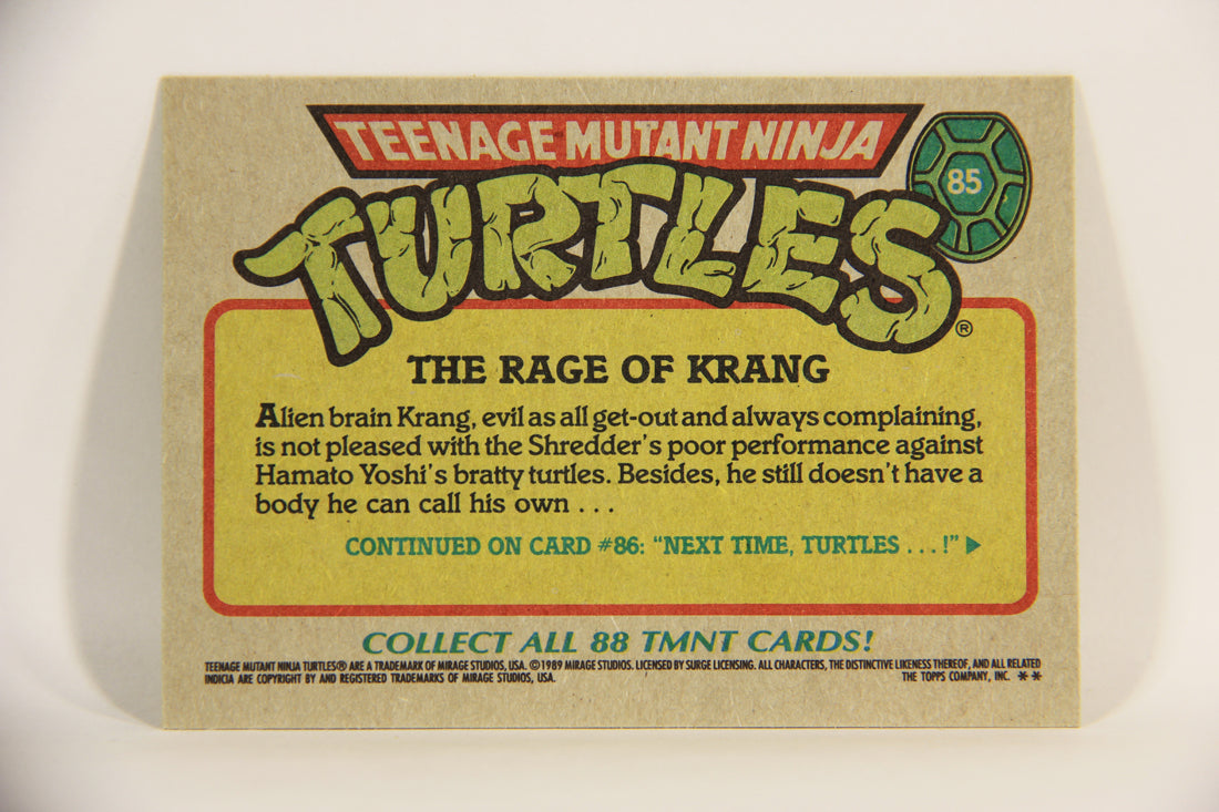 Teenage Mutant Ninja Turtles 1989 Trading Card #85 The Rage Of Krang ENG L012926