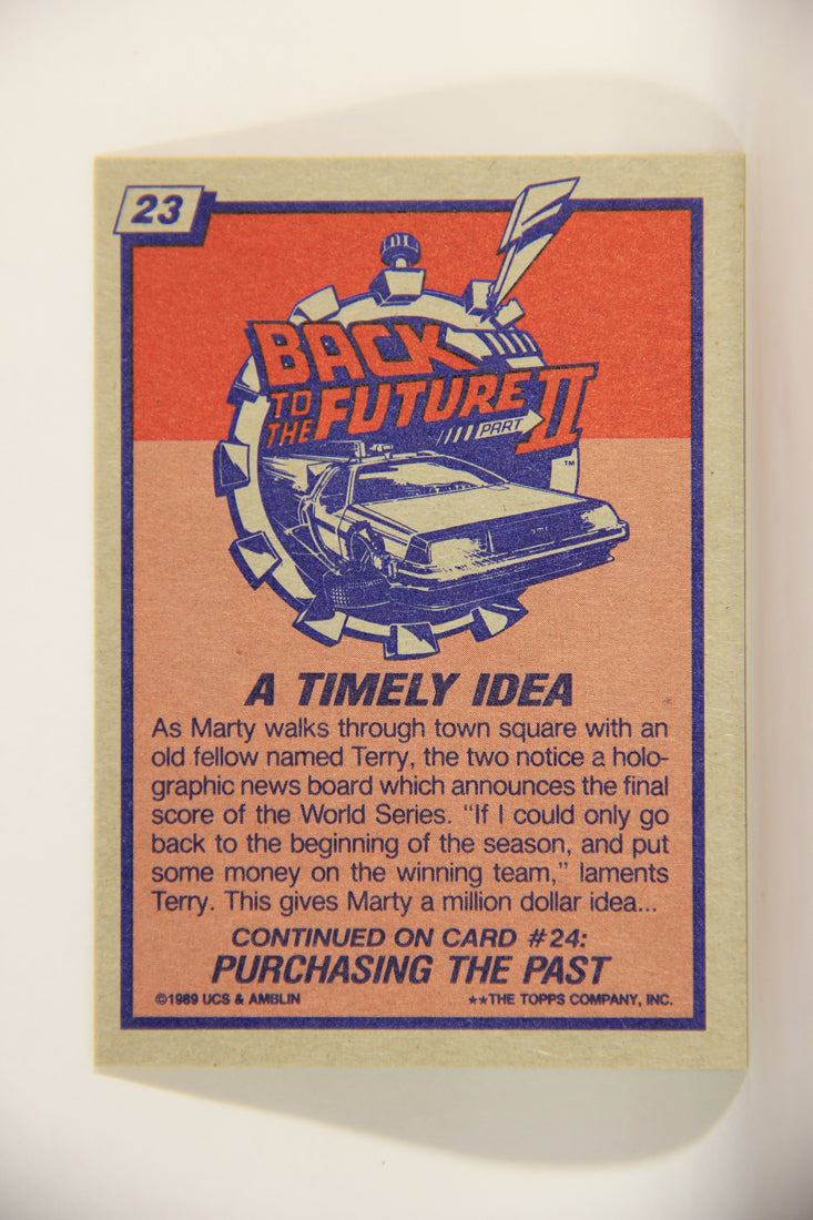Back To The Future II 1989 Trading Card #23 A Timely Idea L013012